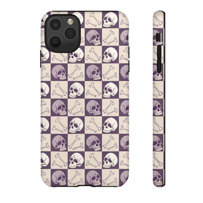 Skull & Bones Checkered iPhone Case