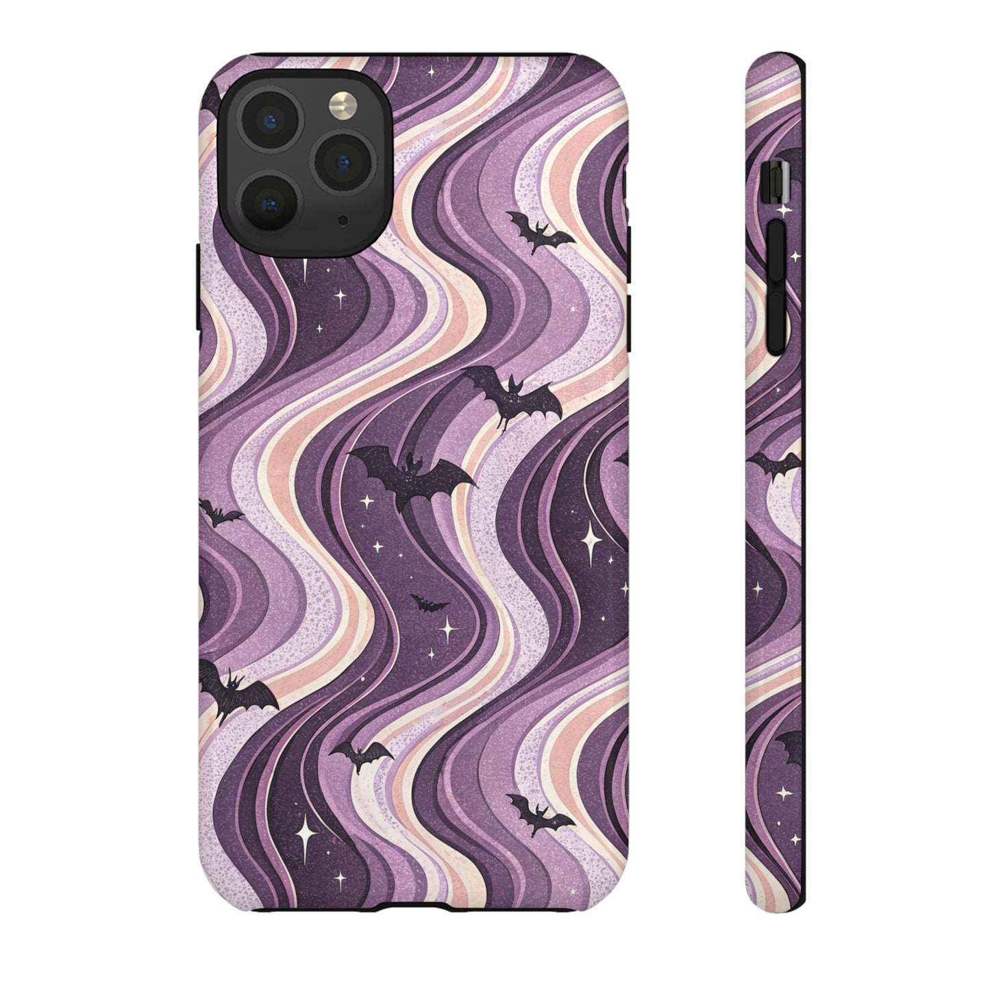 Retro Bats & Swirls iPhone Case