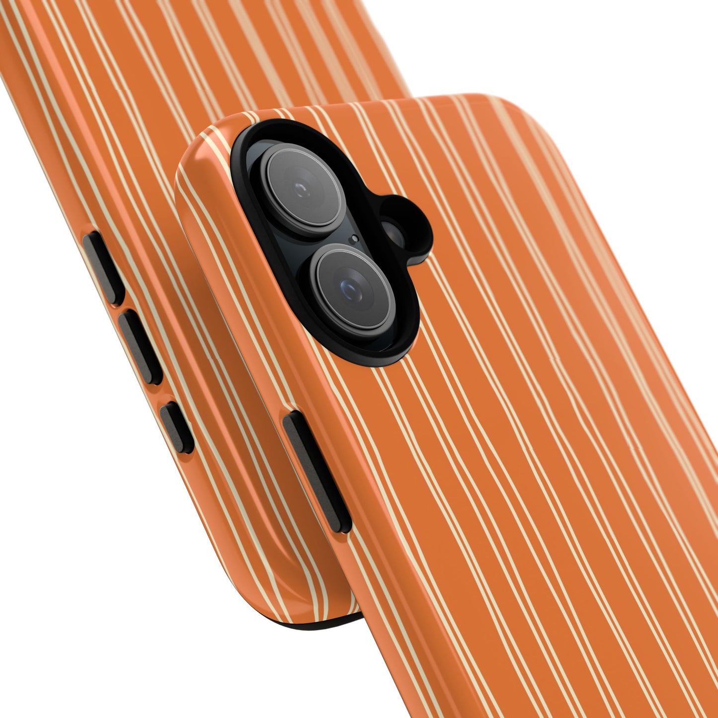 Orange Vertical Stripe iPhone Case