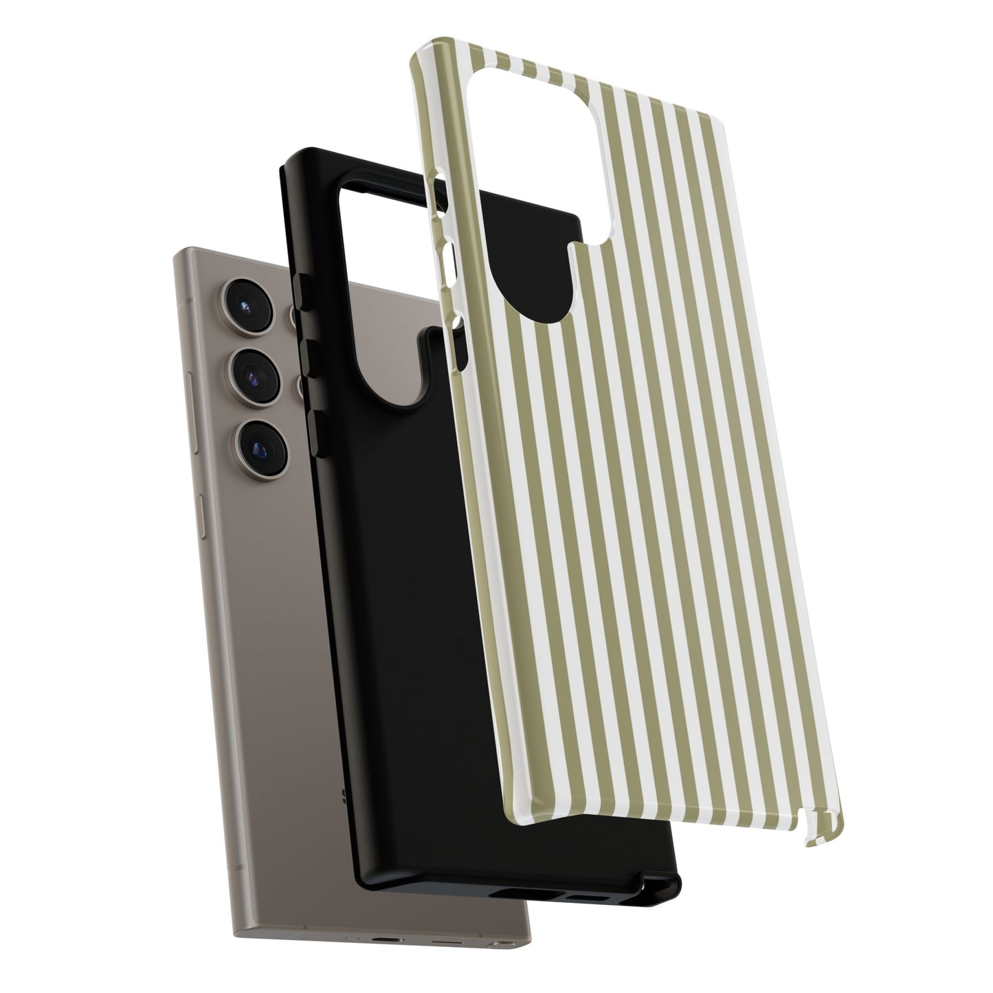 Sage & White Stripe Samsung Case