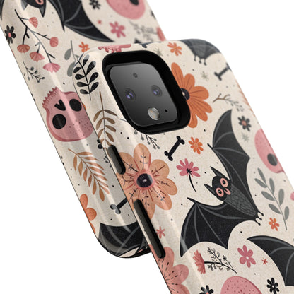 Floral Bats & Skulls Halloween Google Pixel Case