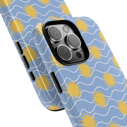 Sunny Waves Blue iPhone Case