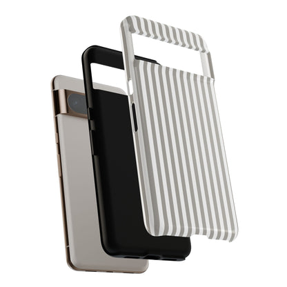Gray & White Stripe Google Pixel Case