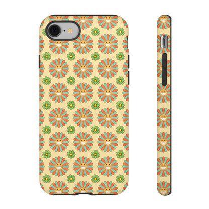 Smiley Retro Floral iPhone Case