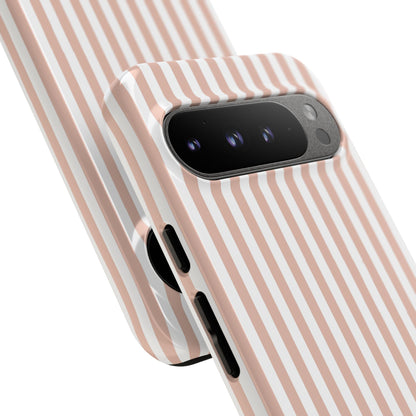 Blush & White Stripe Google Pixel Case