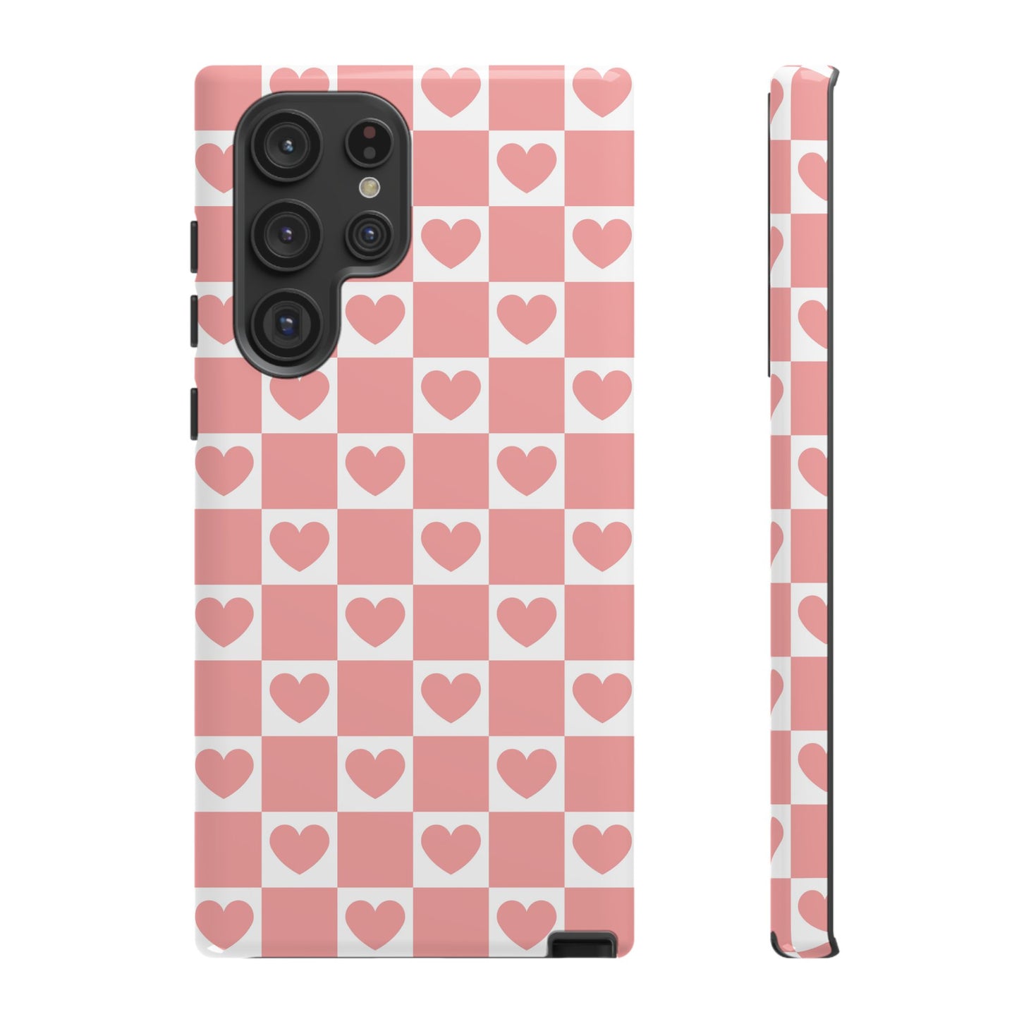 Pink Heart Checkerboard Samsung Case