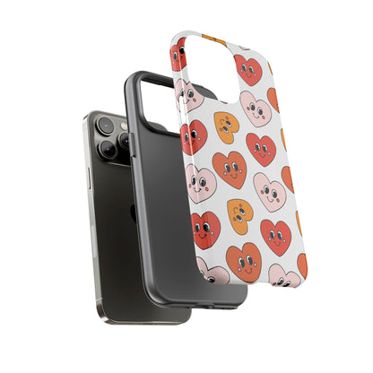 Smiley Heart Faces iPhone Case