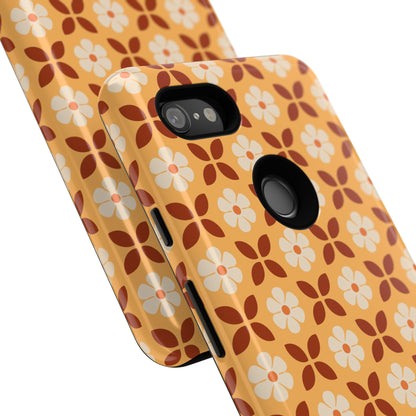 Retro Orange Flower Power Google Pixel Case