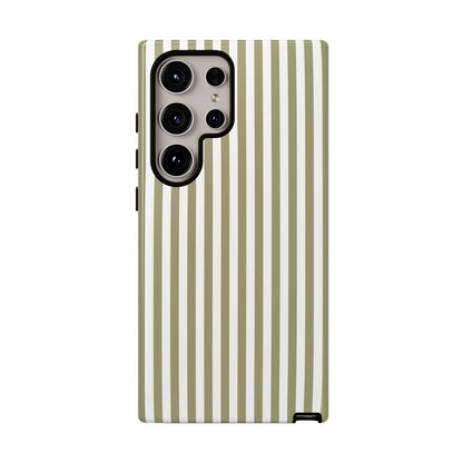 Sage & White Stripe Samsung Case