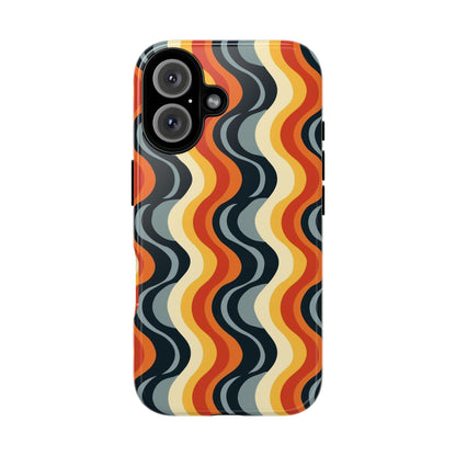 Retro Wavy Stripe iPhone Case