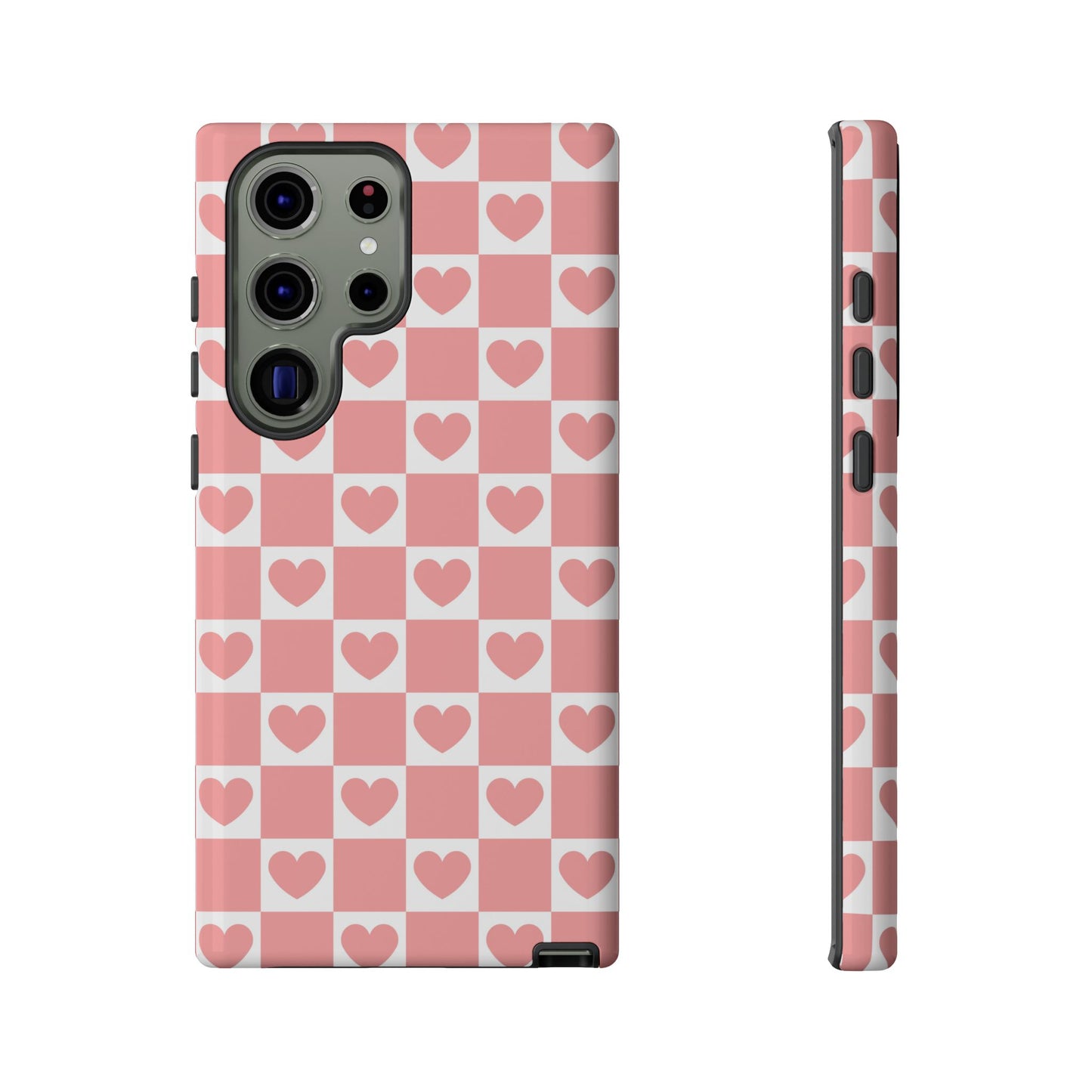Pink Heart Checkerboard Samsung Case