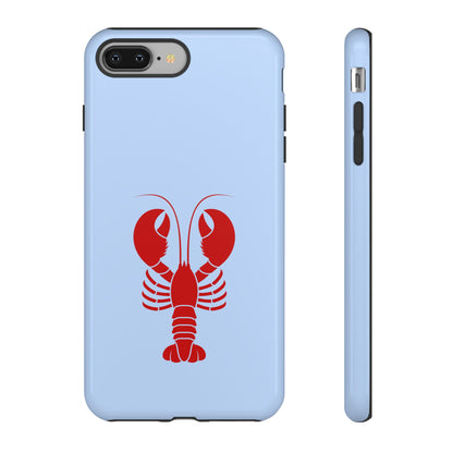 Red Lobster on Sky Blue iPhone Case