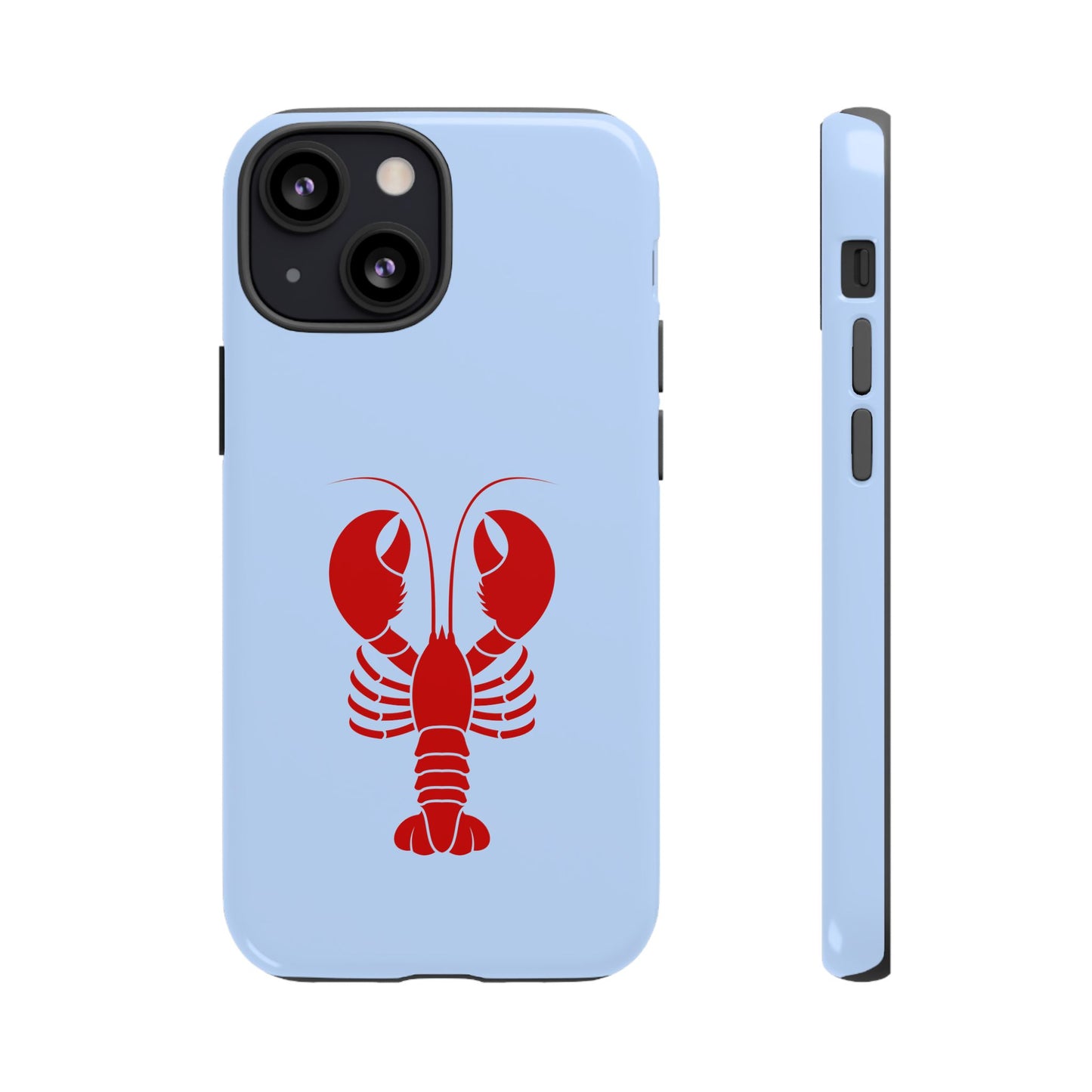 Red Lobster on Sky Blue iPhone Case