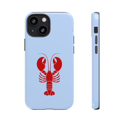 Red Lobster on Sky Blue iPhone Case
