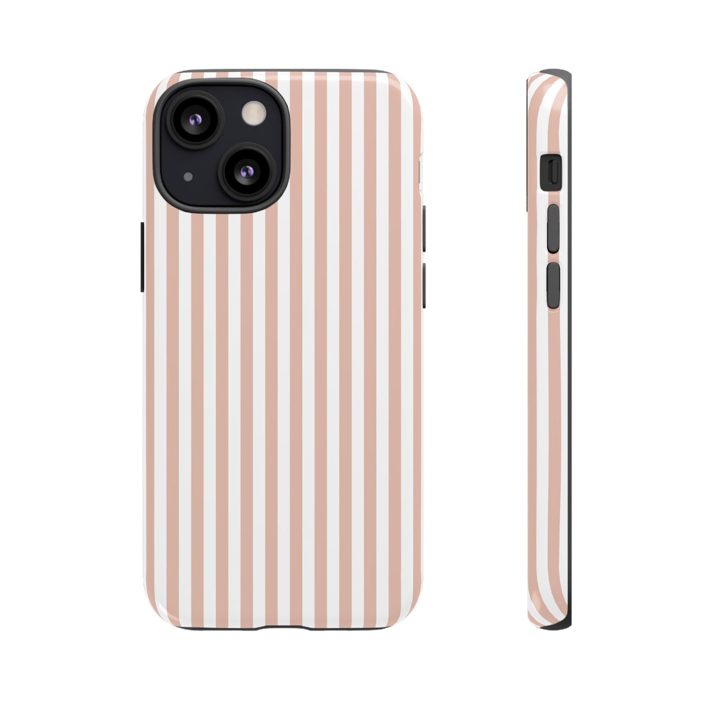 Blush & White Stripe iPhone Case