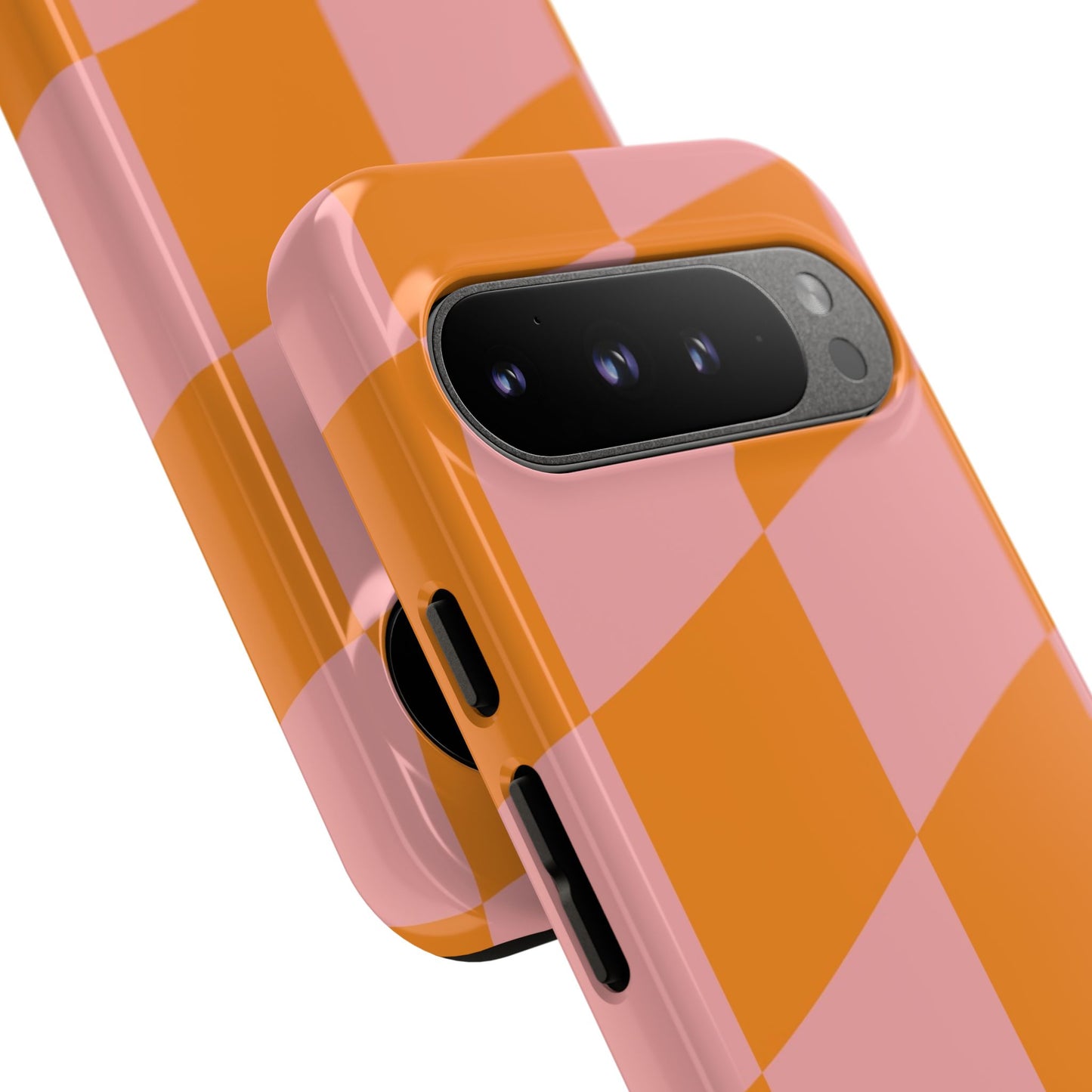 Pink & Orange Wavy Checker Google Pixel Case