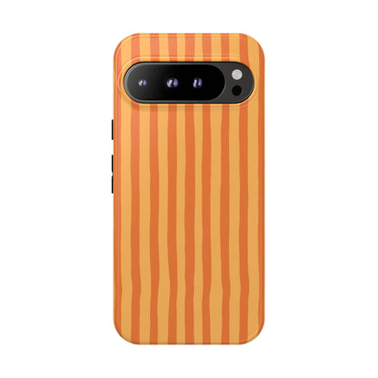 Orange Wavy Stripe Google Pixel Case