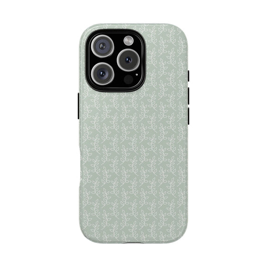 Minimal Leaf Print iPhone Case