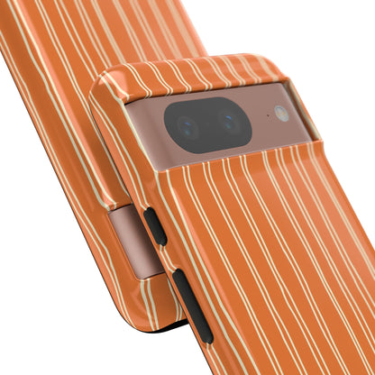 Orange Vertical Stripe Phone Google Pixel Case