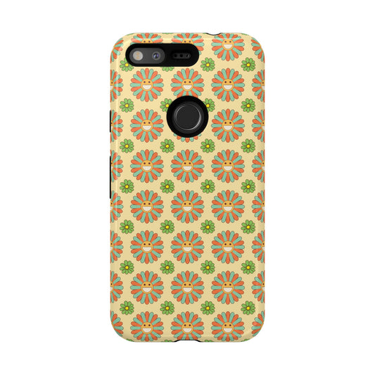 Smiley Retro Floral Google Pixel Case