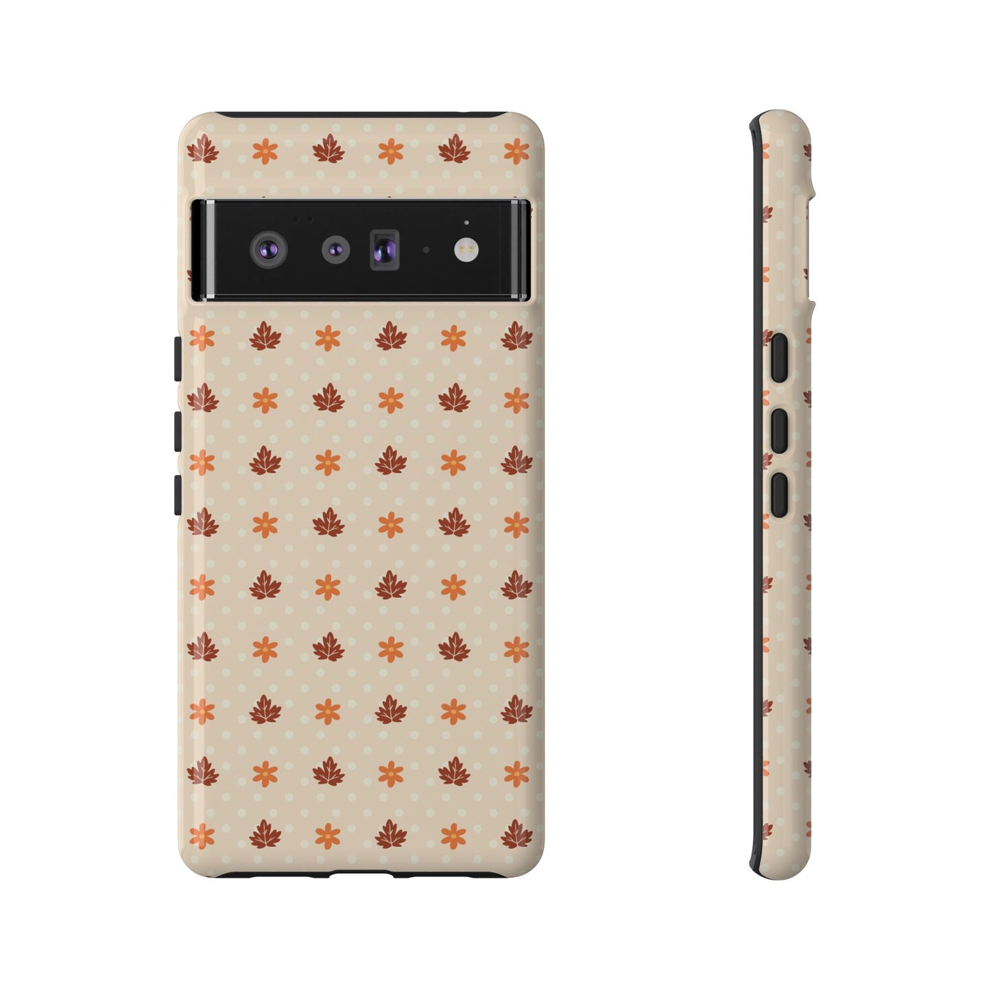 Beige Fall Floral Polka Dot Google Pixel Case