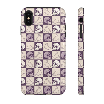 Skull & Bones Checkered iPhone Case