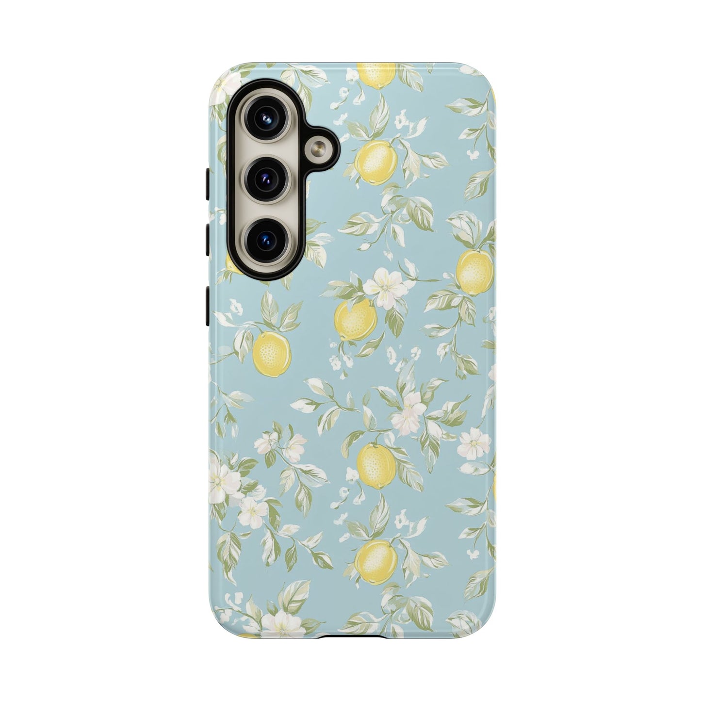 Lemon Blossom Blue Samsung Case