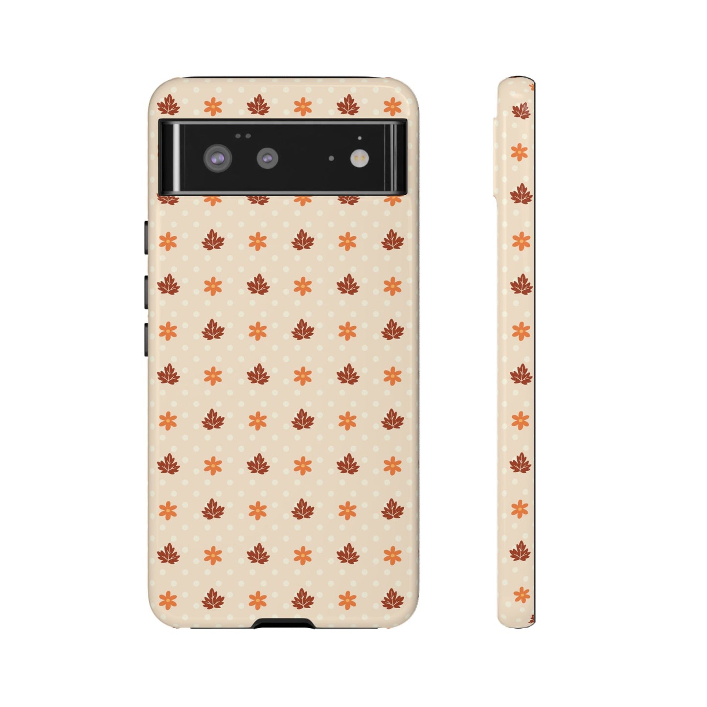 Beige Fall Floral Polka Dot Google Pixel Case