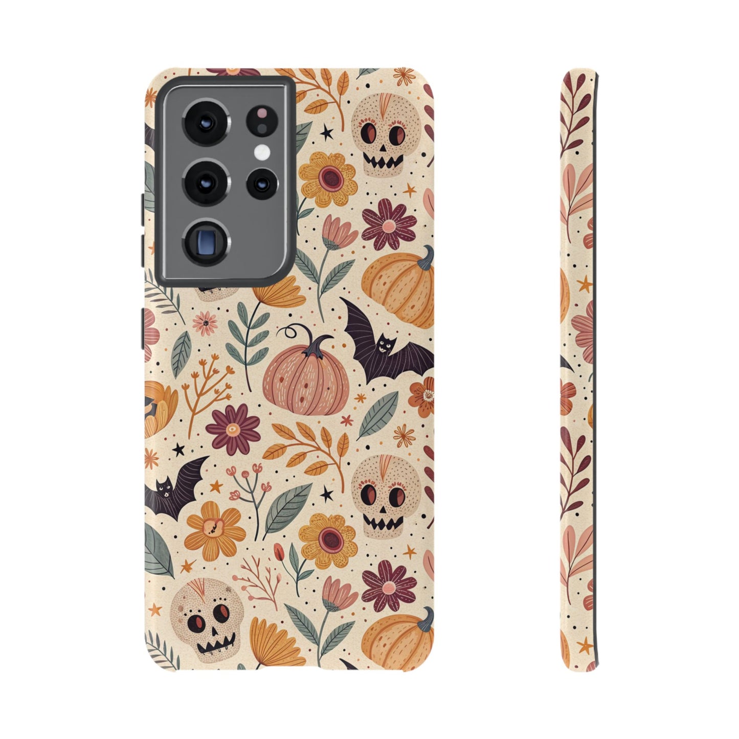 Halloween Skulls & Pumpkins Floral Samsung Case