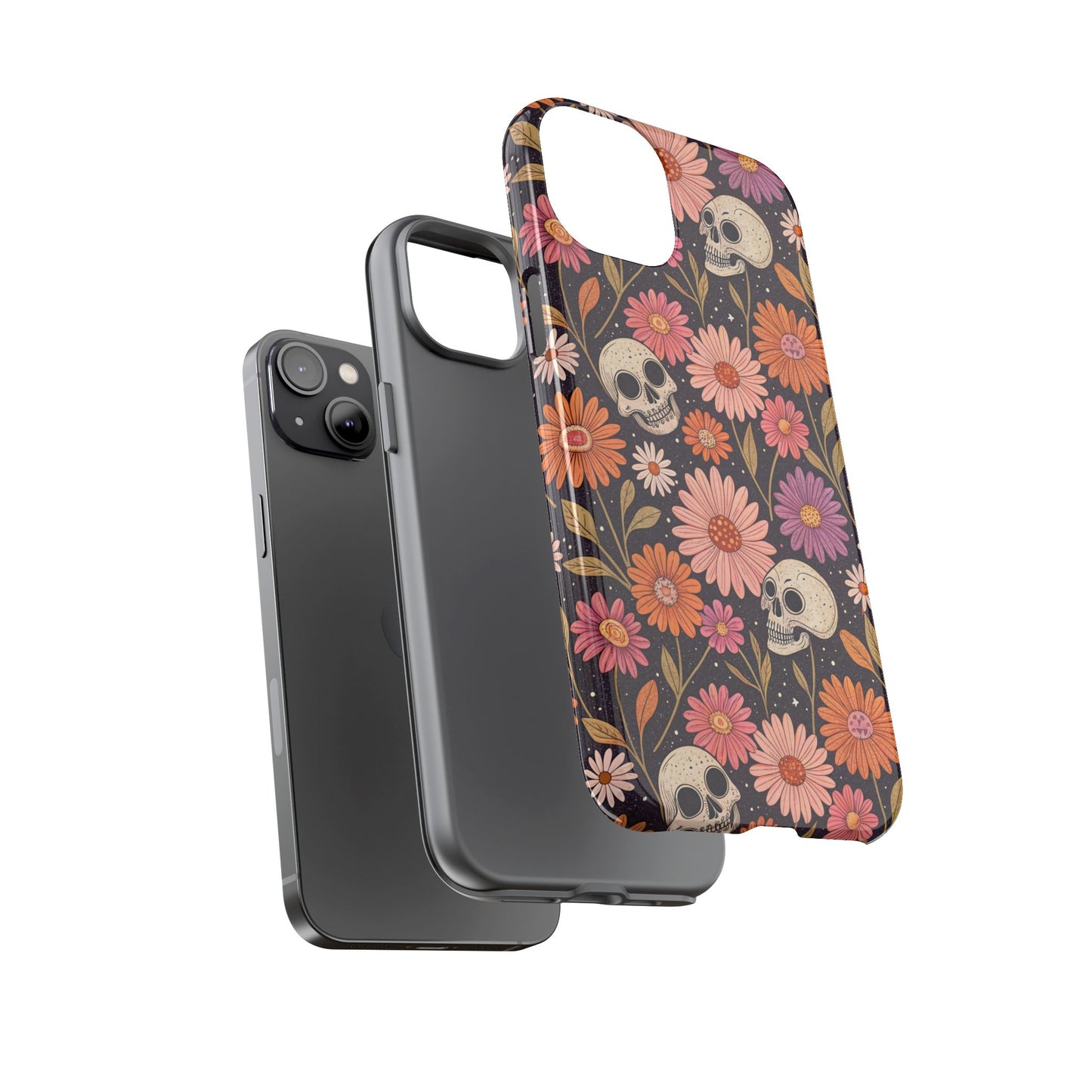 Skulls & Fall Florals iPhone Case