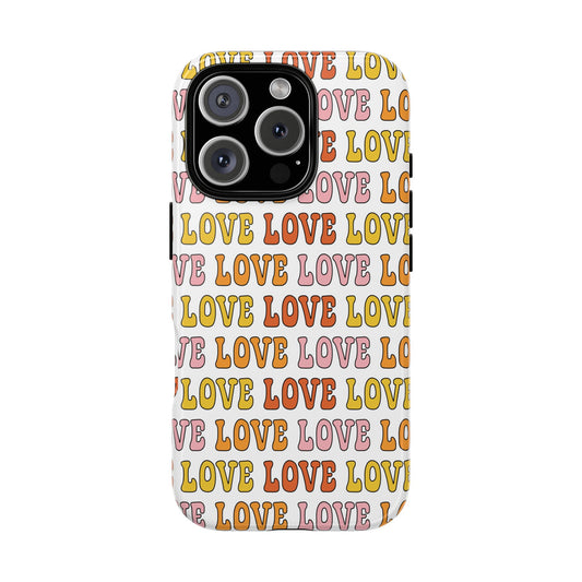 Retro LOVE Typography iPhone Case