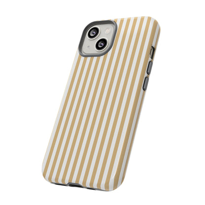 Yellow & White Stripe iPhone Case