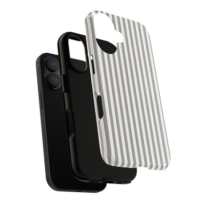 Gray & White Stripe iPhone Case
