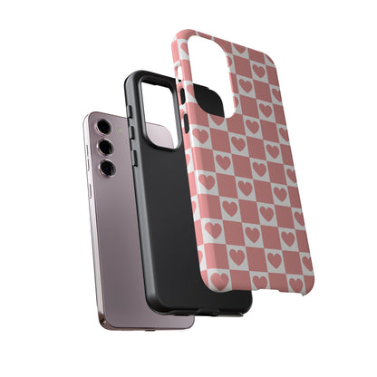 Pink Heart Checkerboard Samsung Case