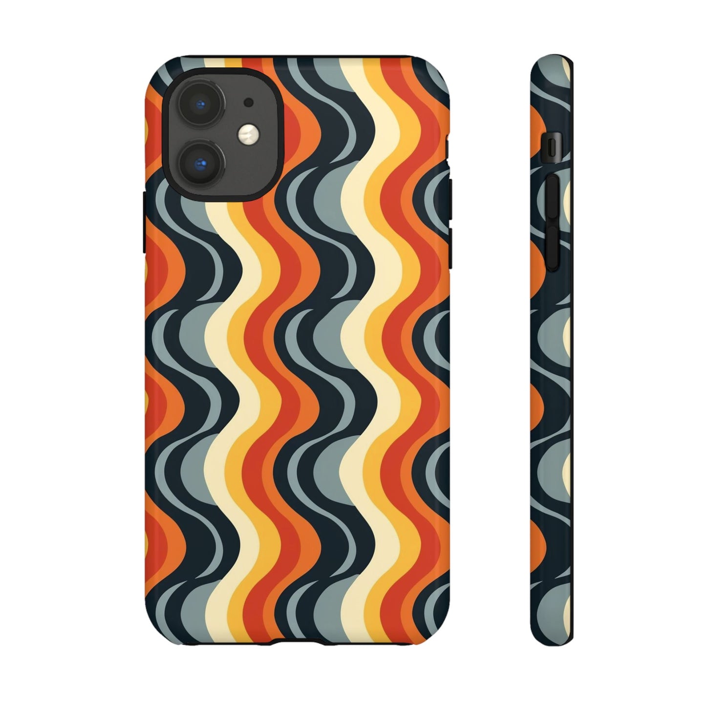 Retro Wavy Stripe iPhone Case