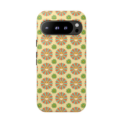 Smiley Retro Floral Google Pixel Case