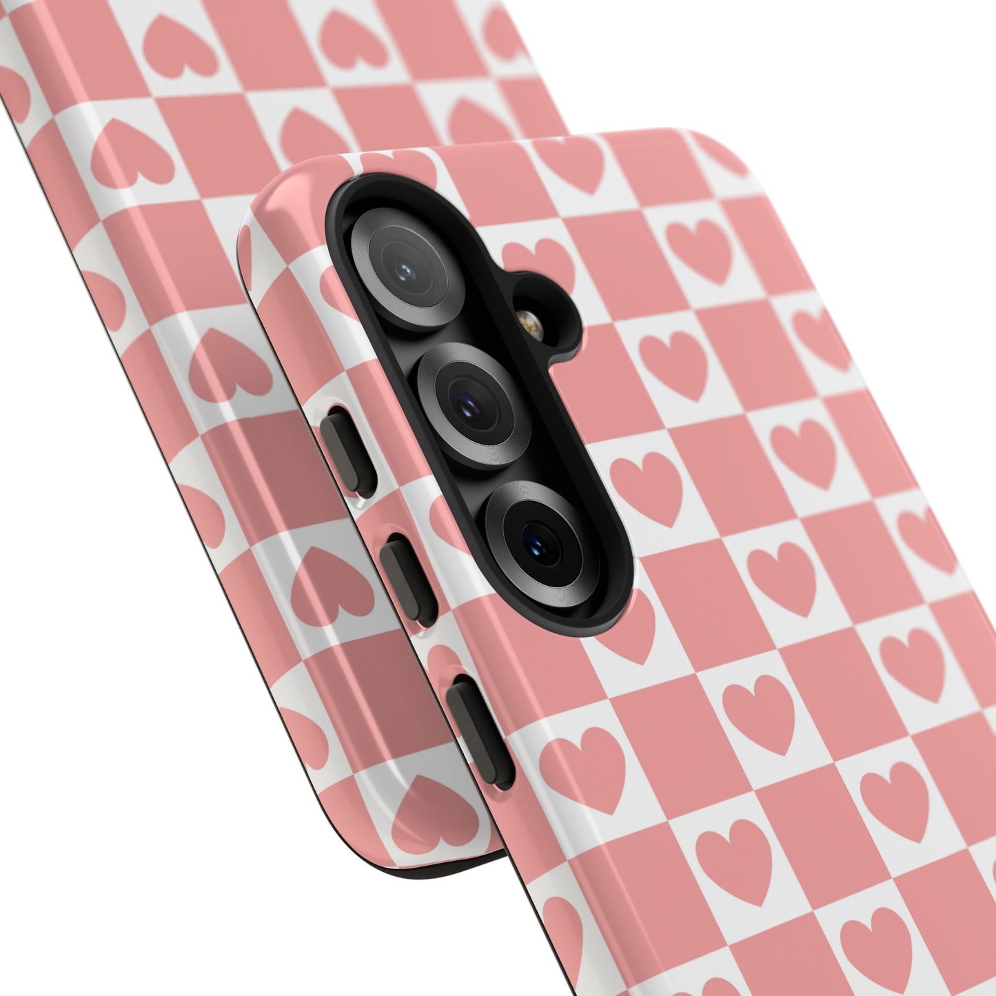 Pink Heart Checkerboard Samsung Case