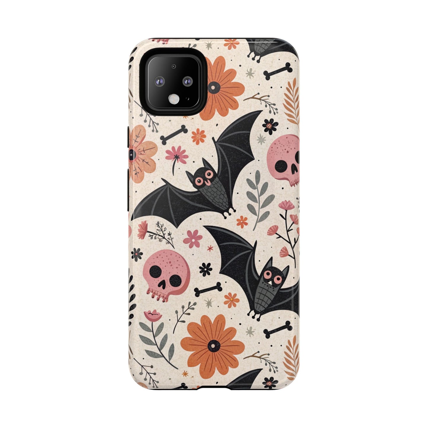 Floral Bats & Skulls Halloween Google Pixel Case