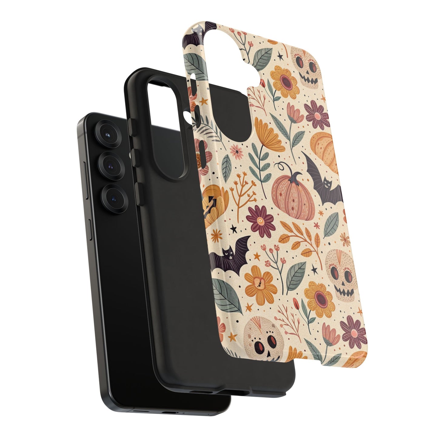 Halloween Skulls & Pumpkins Floral Samsung Case