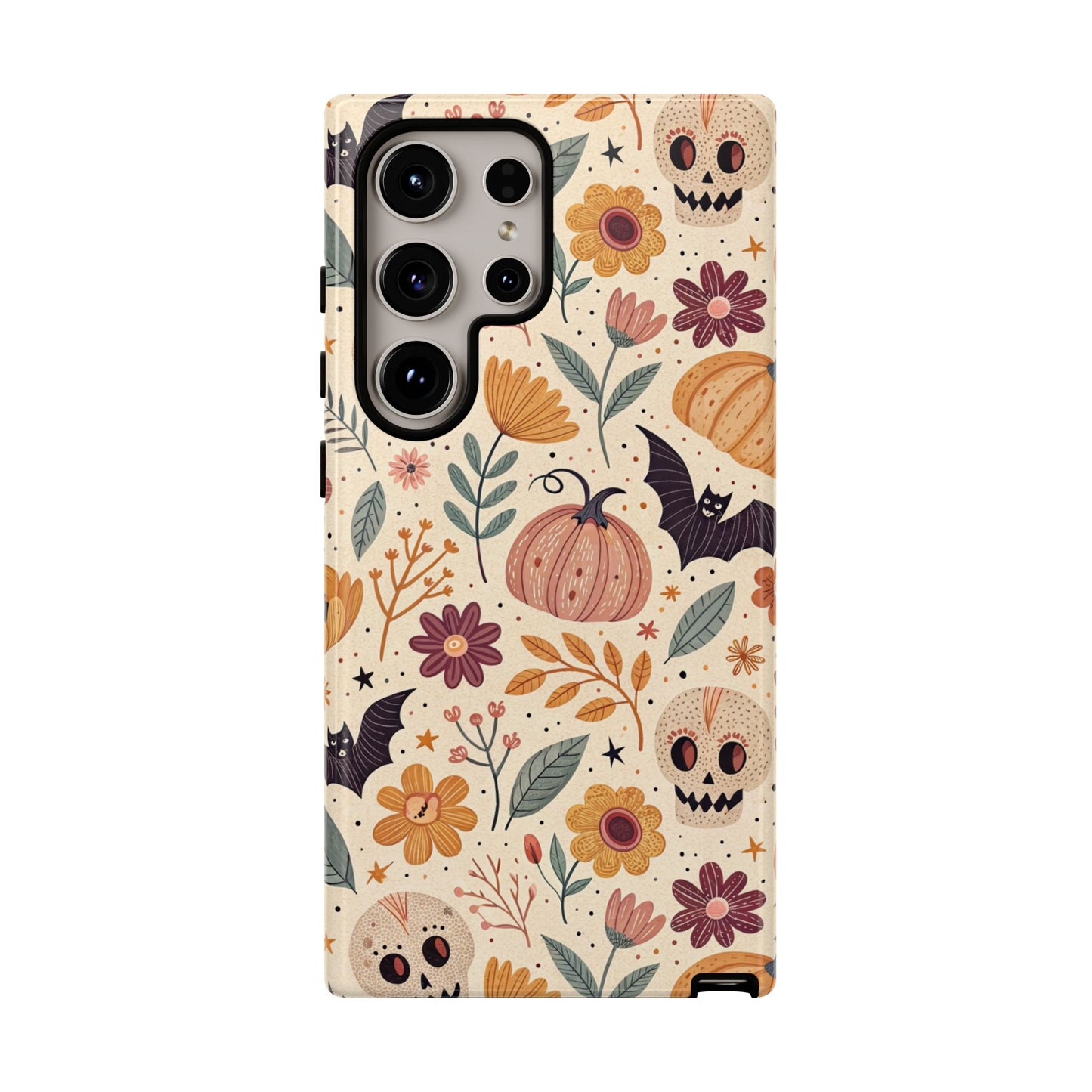 Halloween Skulls & Pumpkins Floral Samsung Case