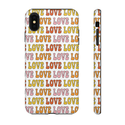 Retro LOVE Typography iPhone Case
