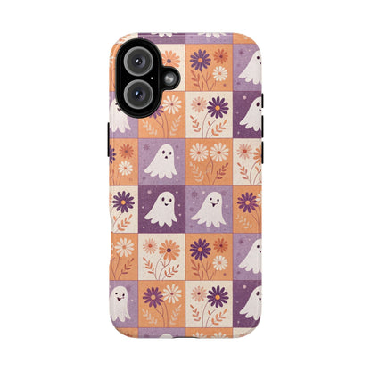 Ghost Floral Checkerboard iPhone Case