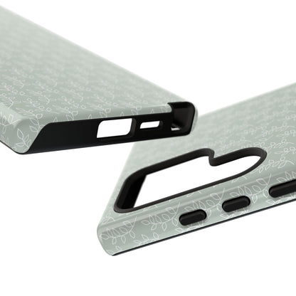 Minimal Leaf Print Samsung Case