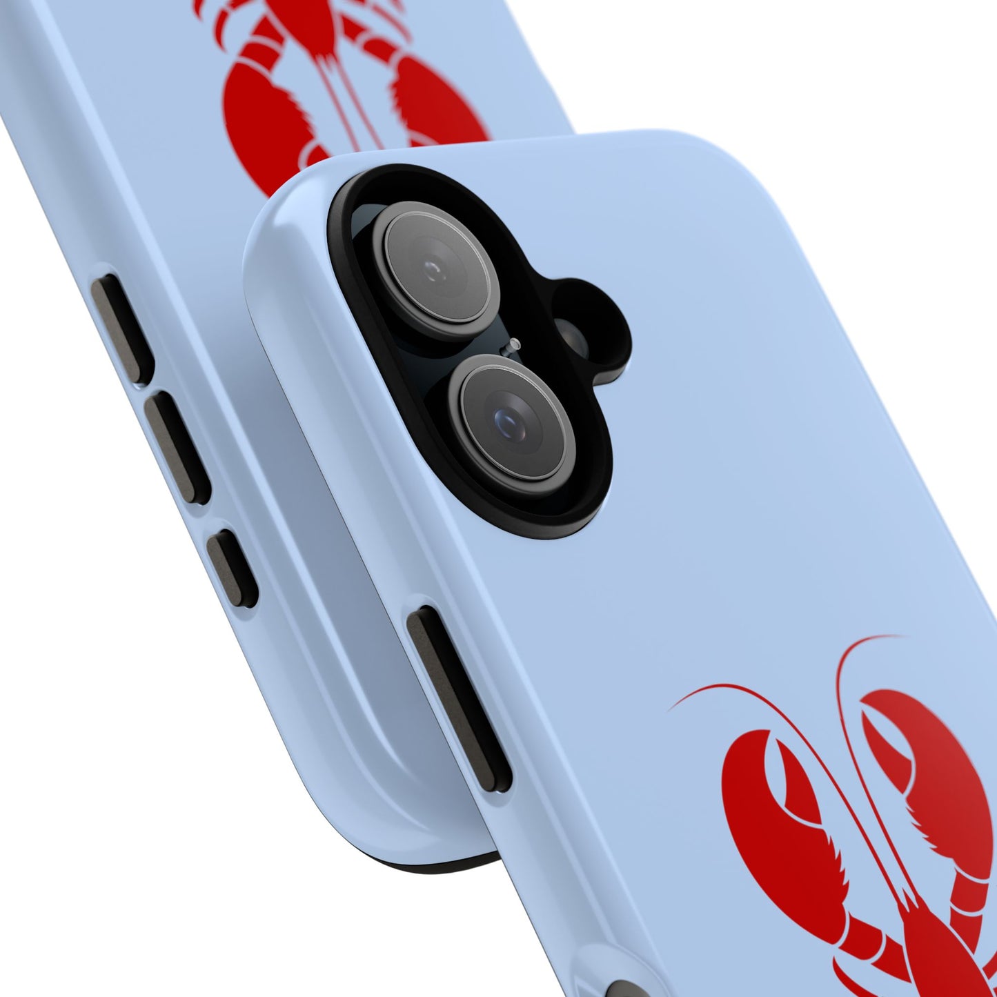 Red Lobster on Sky Blue iPhone Case