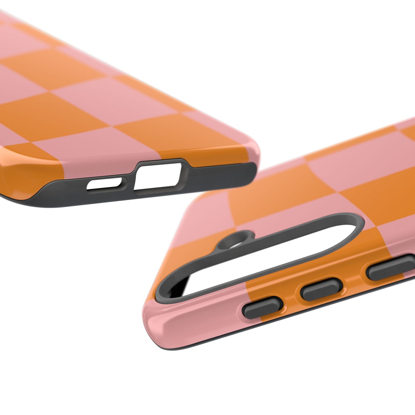 Pink & Orange Wavy Checker Samsung Case