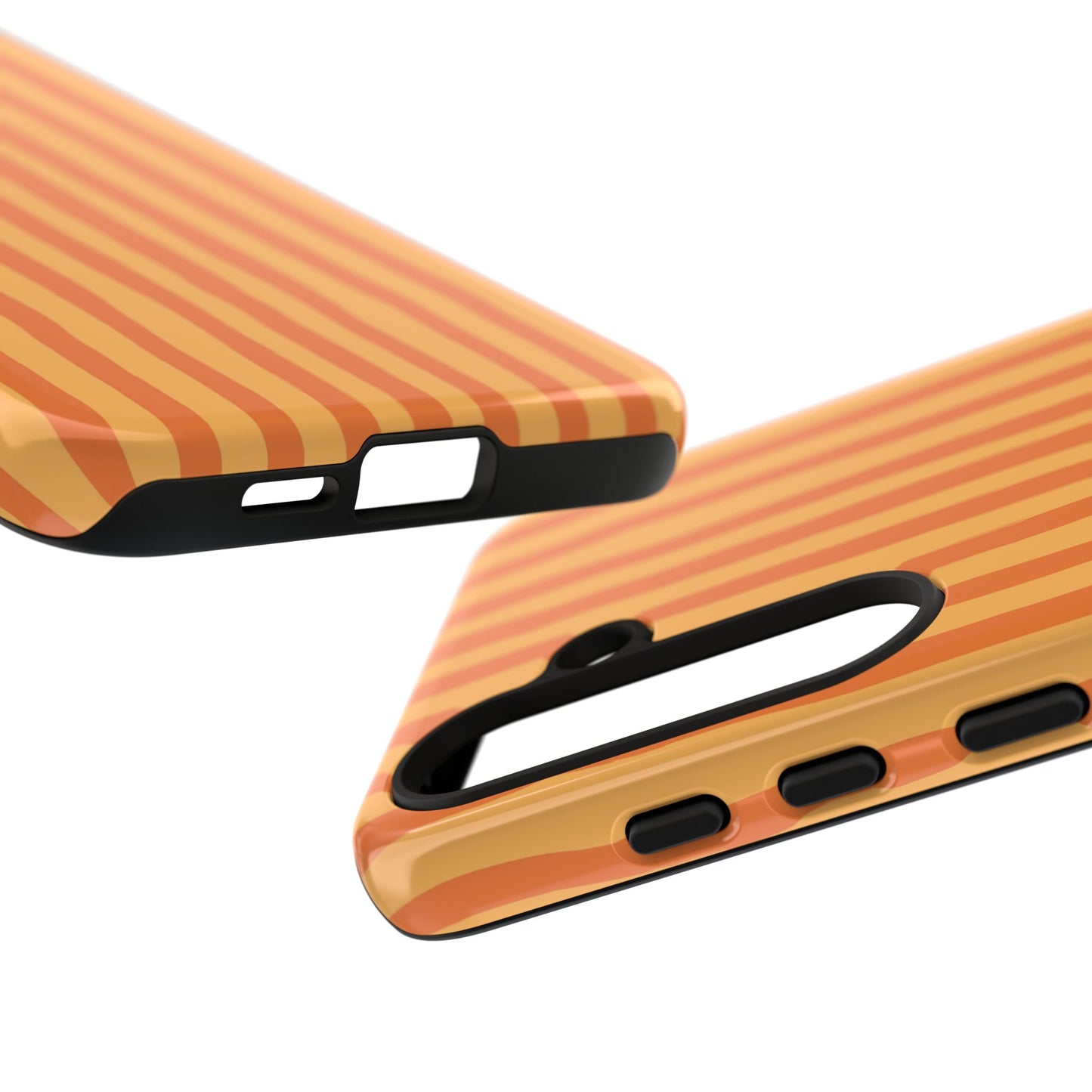 Orange Wavy Stripe Samsung  Case
