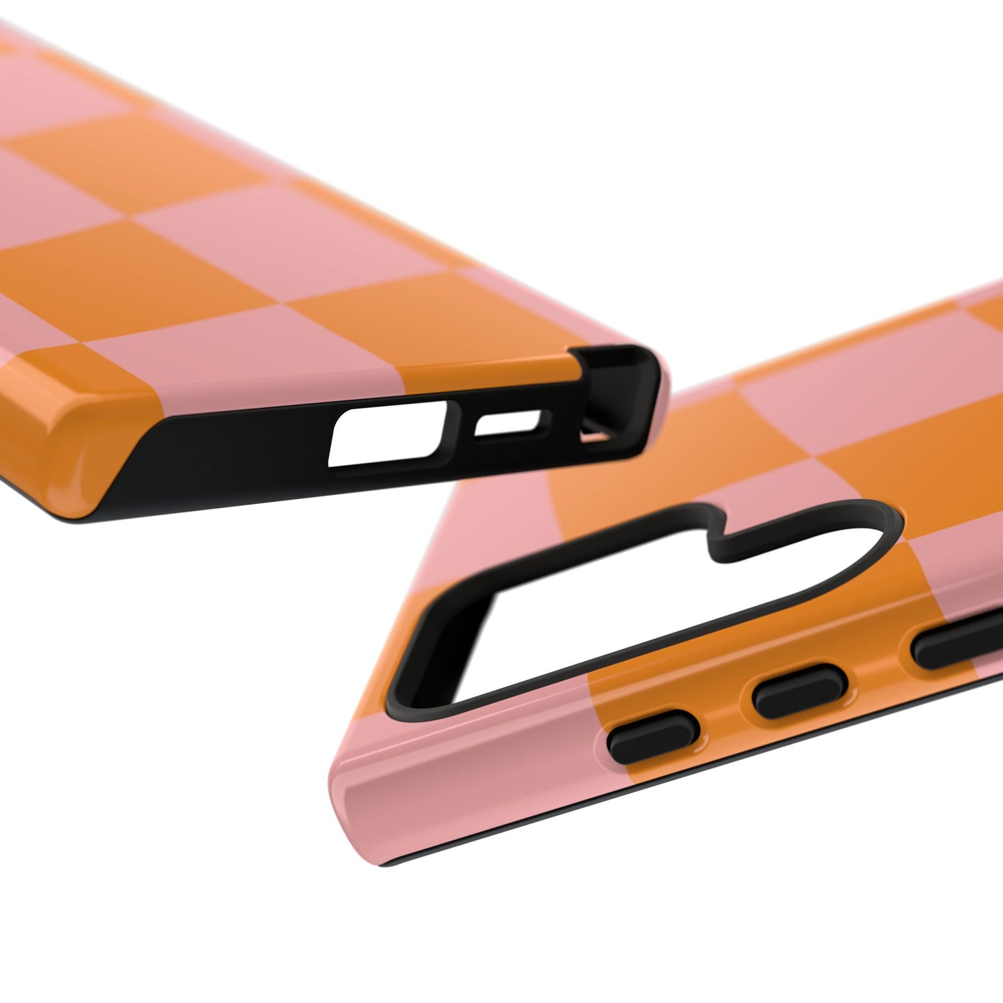 Pink & Orange Wavy Checker Samsung Case