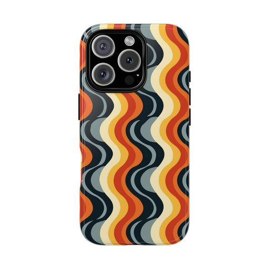 Retro Wavy Stripe iPhone Case