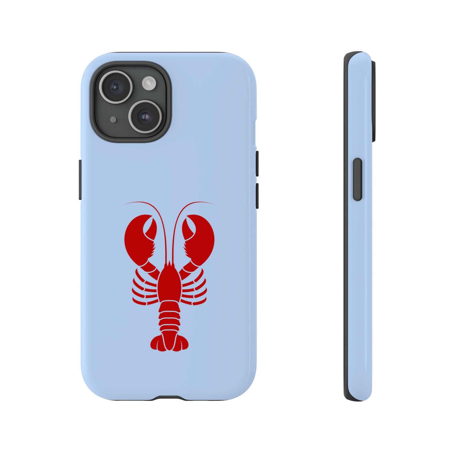 Red Lobster on Sky Blue iPhone Case