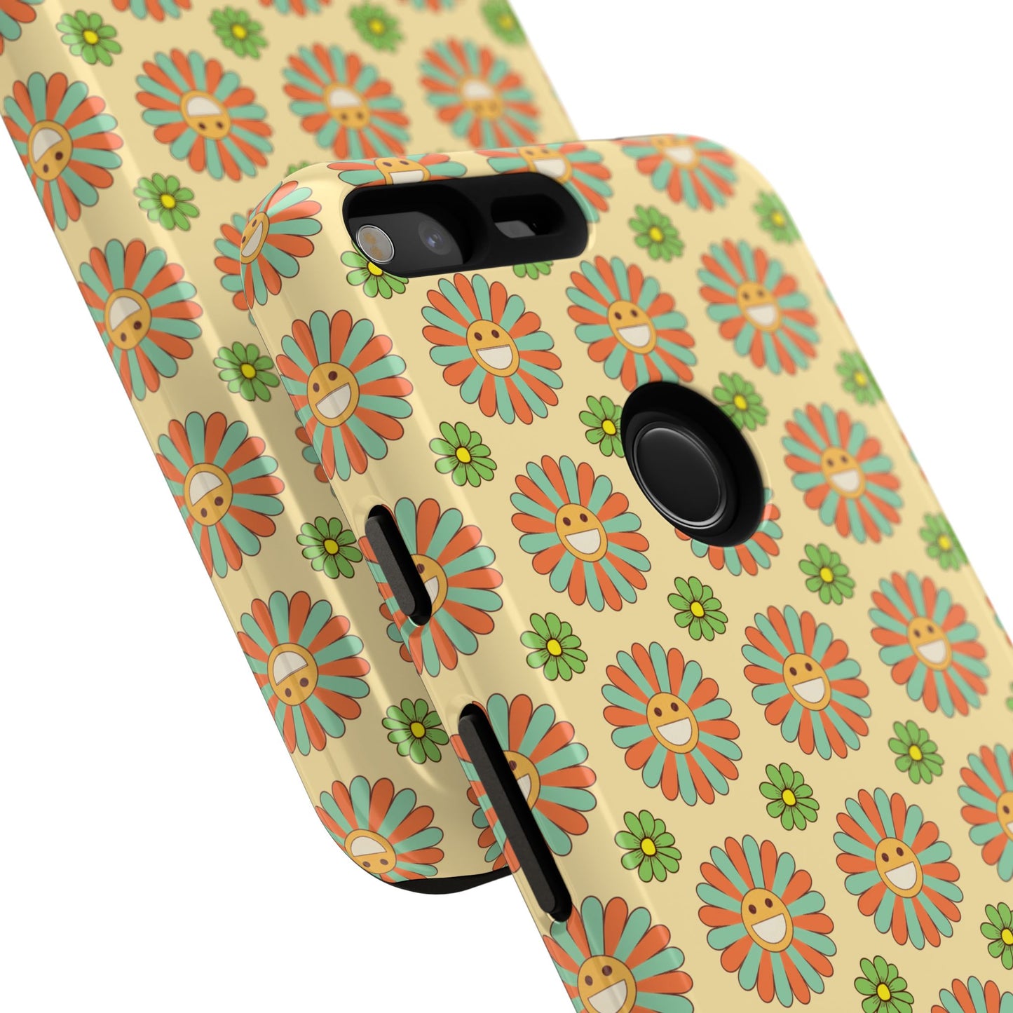Smiley Retro Floral Google Pixel Case